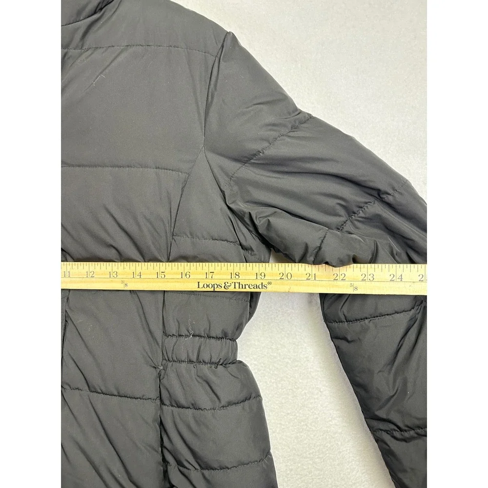 Childrens Place Girls Black Puffer Coat‎ Faux Fur Hood Lined Winter Warm XXL 16